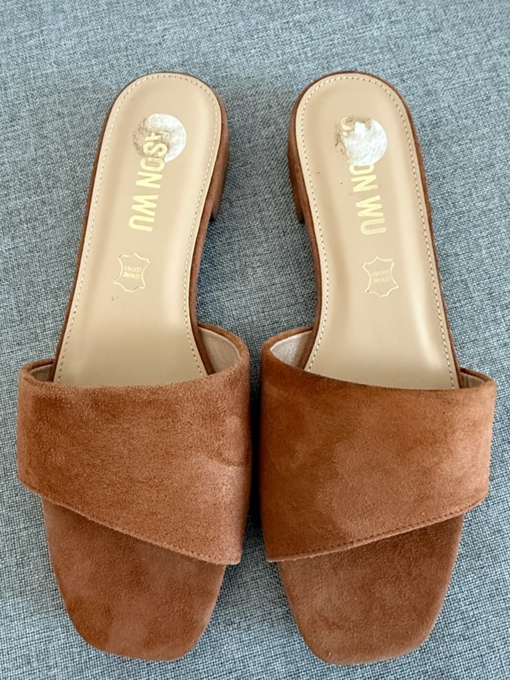 Jason Wu Chestnut Suede Crossover Slide Mules